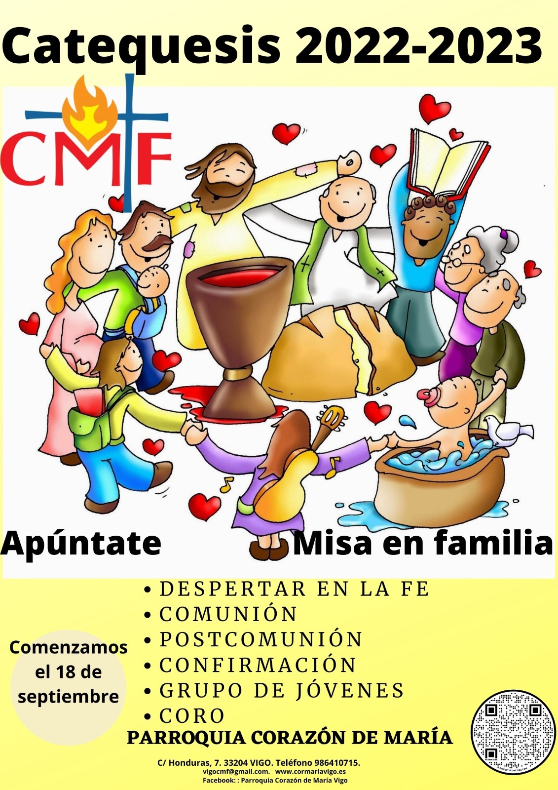 Apúntate a Catequesis 2022 2023 Parroquia Corazón de María Vigo Apúntate a Catequesis 2022 2023 Parroquia Corazón de María Vigo
